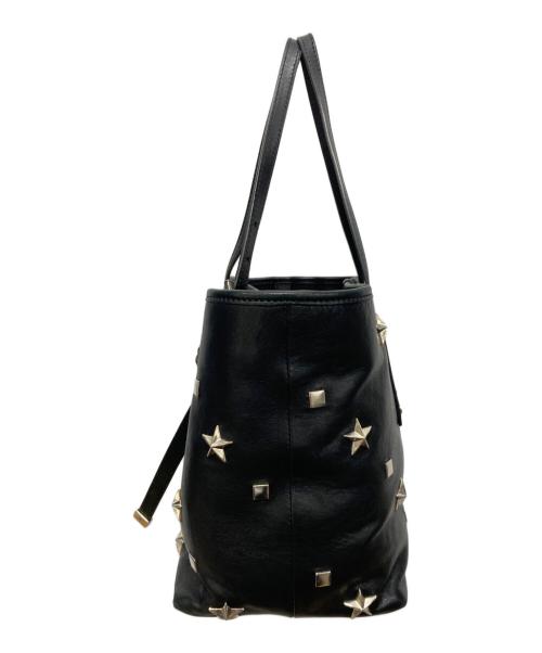JIMMY CHOO（ジミーチュウ）JIMMY CHOO (ジミーチュウ) スタッズトートバッグ ブラックの古着・服飾アイテム