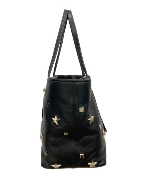 JIMMY CHOO（ジミーチュウ）JIMMY CHOO (ジミーチュウ) スタッズトートバッグ ブラックの古着・服飾アイテム