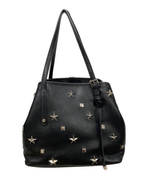 JIMMY CHOO（ジミーチュウ）JIMMY CHOO (ジミーチュウ) スタッズトートバッグ ブラックの古着・服飾アイテム