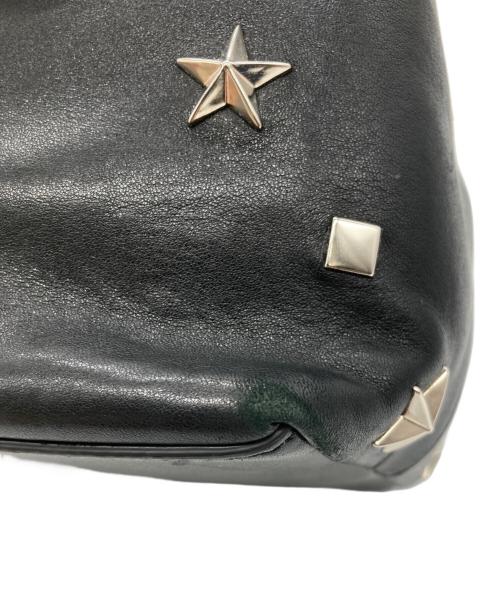 JIMMY CHOO（ジミーチュウ）JIMMY CHOO (ジミーチュウ) スタッズトートバッグ ブラックの古着・服飾アイテム