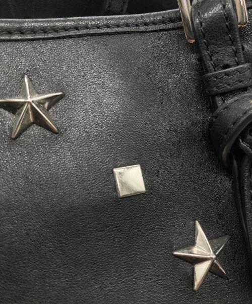 JIMMY CHOO（ジミーチュウ）JIMMY CHOO (ジミーチュウ) スタッズトートバッグ ブラックの古着・服飾アイテム