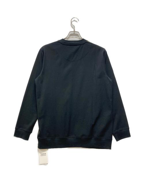 TAKEO KIKUCHI（タケオキクチ）TAKEO KIKUCHI (タケオキクチ) 長袖カットソー ブラック×グリーン サイズ:2の古着・服飾アイテム