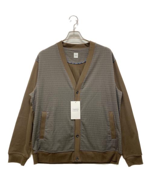 TAKEO KIKUCHI（タケオキクチ）TAKEO KIKUCHI (タケオキクチ) 薄手カーディガン ブラウン サイズ:4の古着・服飾アイテム