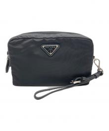 PRADA（プラダ）の古着「ナイロンポーチ」｜ブラック