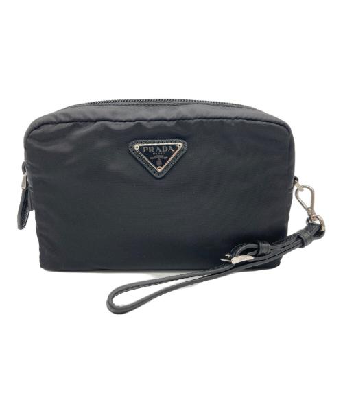 PRADA（プラダ）PRADA (プラダ) ナイロンポーチ ブラックの古着・服飾アイテム