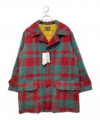 BEAMS PLUSビームスプラス）の古着「メルトンハンティングコート」｜レッド×グリーン