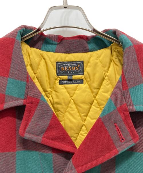 BEAMS PLUS（ビームスプラス）BEAMS PLUS (ビームスプラス) メルトンハンティングコート レッド×グリーン サイズ:L 未使用品の古着・服飾アイテム