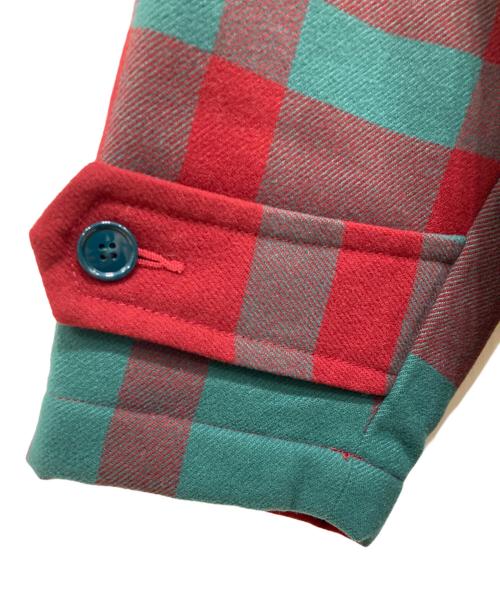 BEAMS PLUS（ビームスプラス）BEAMS PLUS (ビームスプラス) メルトンハンティングコート レッド×グリーン サイズ:L 未使用品の古着・服飾アイテム
