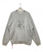 BEAMS JAPANビームスジャパン）の古着「Money Men Print Crew Neck Sweats "Gray"」｜グレー