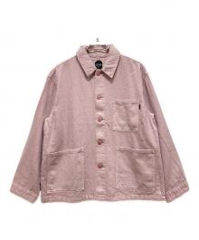 Manastash（マナスタッシュ）の古着「HEMP WASHED CHORE JACKET」｜ピンク