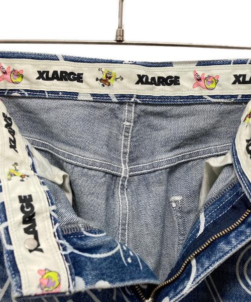 X-LARGE（エクストララージ）X-LARGE (エクストララージ) デニムパンツ インディゴ×ホワイト サイズ:36inch 未使用品の古着・服飾アイテム