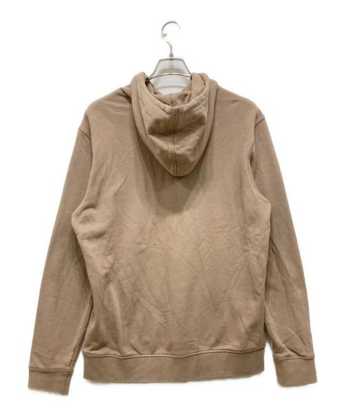 BOSS（ボス）BOSS (ボス) コットンテリー フーディ ロゴパッチ ブラウン サイズ:Mサイズの古着・服飾アイテム