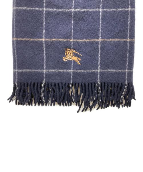 BURBERRY LONDON（バーバリーロンドン）BURBERRY LONDON (バーバリーロンドン) ウールマフラー ネイビーの古着・服飾アイテム