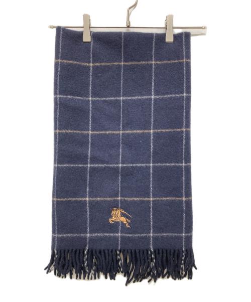 BURBERRY LONDON（バーバリーロンドン）BURBERRY LONDON (バーバリーロンドン) ウールマフラー ネイビーの古着・服飾アイテム
