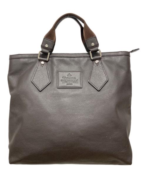 Vivienne Westwood（ヴィヴィアンウエストウッド）Vivienne Westwood (ヴィヴィアンウエストウッド) レザートートバッグ ブラウンの古着・服飾アイテム
