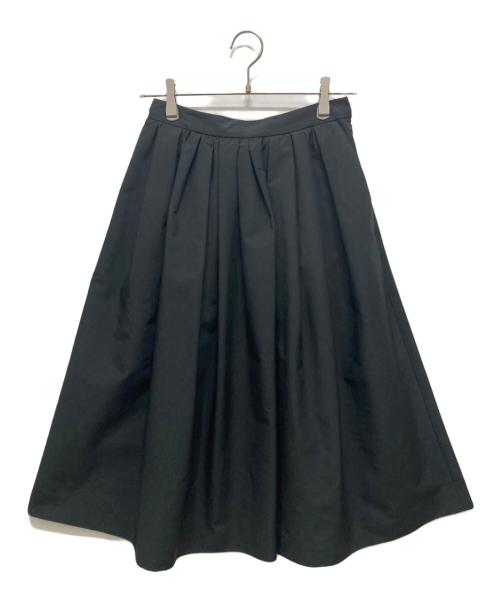 LE CIEL BLEU（ルシェルブルー）LE CIEL BLEU (ルシェルブルー) タックフレアスカート ブラック サイズ:38の古着・服飾アイテム