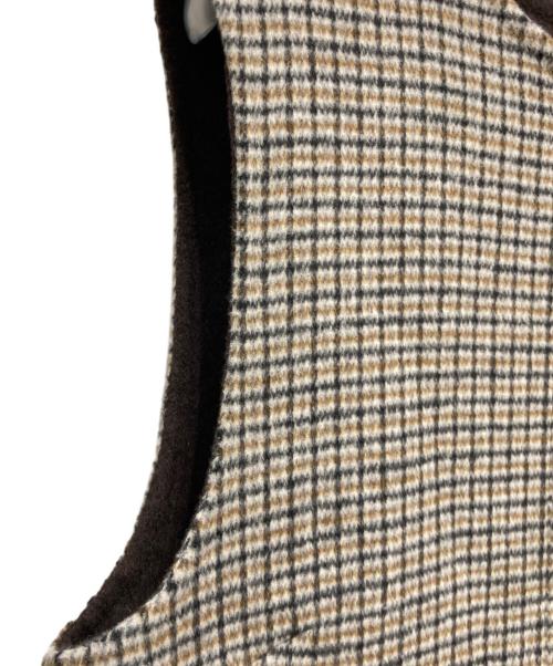 green label relaxing（グリーンレーベルリラクシング）green label relaxing (グリーンレーベルリラクシング) ロングジレ ベージュ×ブラック サイズ:FREEの古着・服飾アイテム