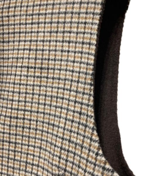 green label relaxing（グリーンレーベルリラクシング）green label relaxing (グリーンレーベルリラクシング) ロングジレ ベージュ×ブラック サイズ:FREEの古着・服飾アイテム