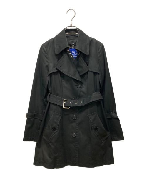 BURBERRY BLUE LABEL（バーバリー ブルー レーベル）BURBERRY BLUE LABEL (バーバリー ブルー レーベル) トレンチコート ブラック サイズ:38の古着・服飾アイテム