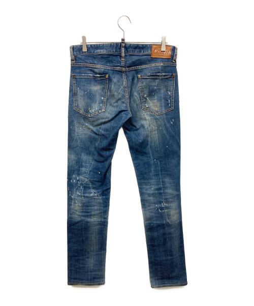 DSQUARED2（ディースクエアード）DSQUARED2 (ディースクエアード) クラシックパッチデニムパンツ インディゴ サイズ:48の古着・服飾アイテム