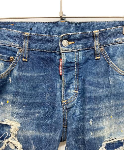DSQUARED2（ディースクエアード）DSQUARED2 (ディースクエアード) クラシックパッチデニムパンツ インディゴ サイズ:48の古着・服飾アイテム