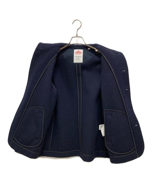 DANTON（ダントン）DANTON (ダントン) ウールパイルラウンドカラージャケット ネイビー サイズ:38の古着・服飾アイテム