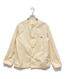 DANTON（ダントン）の古着「ノーカラージャケット/20SS　」｜ベージュ