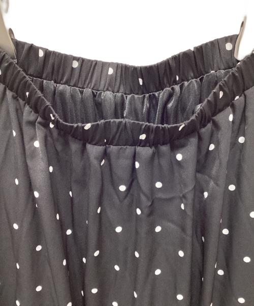 BEARDSLEY（ビアズリー）BEARDSLEY (ビアズリー) ドットパッチワークスカート ブラック×ホワイト サイズ:SIZE 0の古着・服飾アイテム