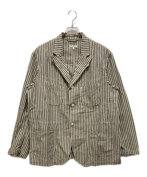 Engineered Garments（エンジニアド ガーメンツ）Engineered Garments (エンジニアド ガーメンツ) カバーオール/Bedford Jacket ホワイト×グレー サイズ:L 未使用品の古着・服飾アイテム