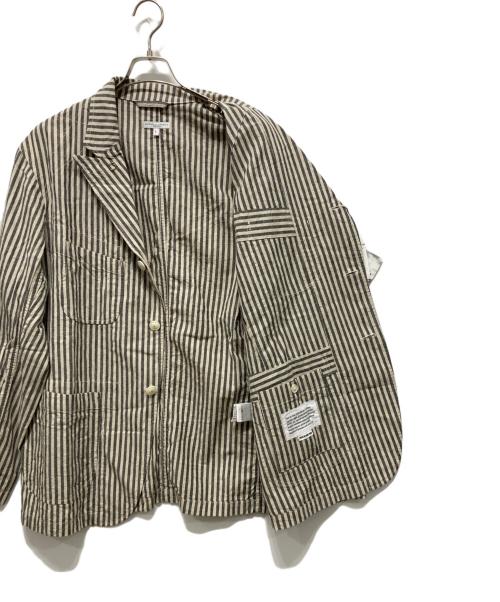 Engineered Garments（エンジニアド ガーメンツ）Engineered Garments (エンジニアド ガーメンツ) カバーオール/Bedford Jacket ホワイト×グレー サイズ:L 未使用品の古着・服飾アイテム