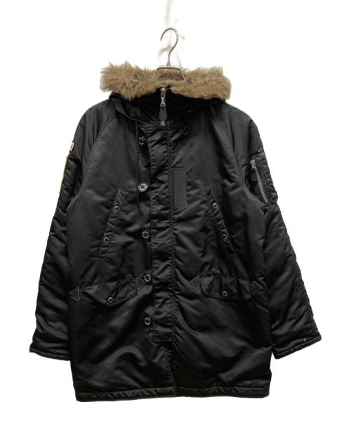 Hysteric Glamour（ヒステリックグラマー）Hysteric Glamour (ヒステリックグラマー) 中綿コート/ワッペン付きN-3Bフライトジャケット ブラック サイズ:Lの古着・服飾アイテム