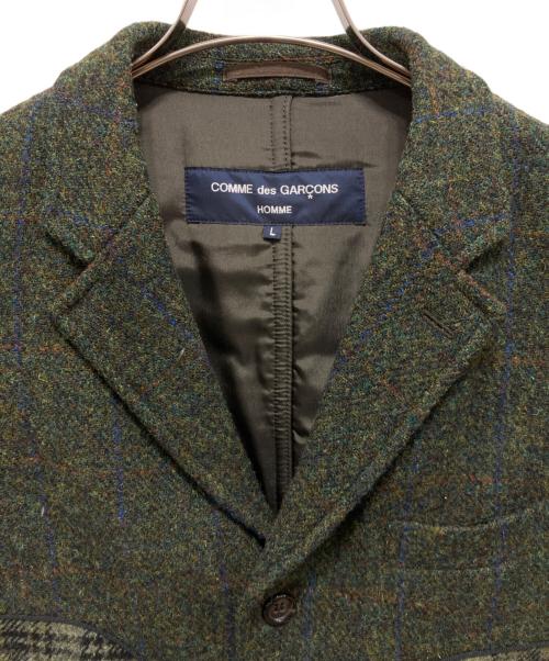 COMME des GARCONS HOMME（コムデギャルソン オム）COMME des GARCONS HOMME (コムデギャルソン オム) テーラードジャケット グリーン サイズ:Lの古着・服飾アイテム