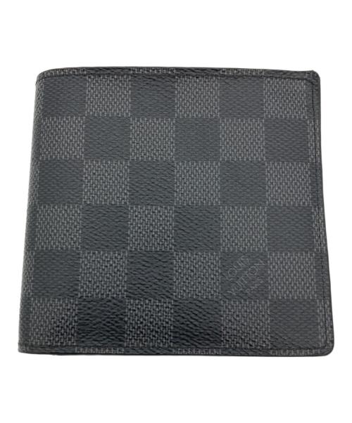 LOUIS VUITTON（ルイ ヴィトン）LOUIS VUITTON (ルイ ヴィトン) 2つ折り財布/ダミエ・グラフィット・ポルトフォイユ・マルコ ブラックの古着・服飾アイテム