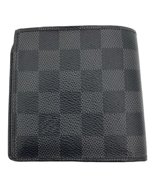 LOUIS VUITTON（ルイ ヴィトン）LOUIS VUITTON (ルイ ヴィトン) 2つ折り財布/ダミエ・グラフィット・ポルトフォイユ・マルコ ブラックの古着・服飾アイテム