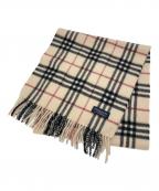 BURBERRY LONDONバーバリーロンドン）の古着「カシミヤストール」｜ブラック×ベージュ