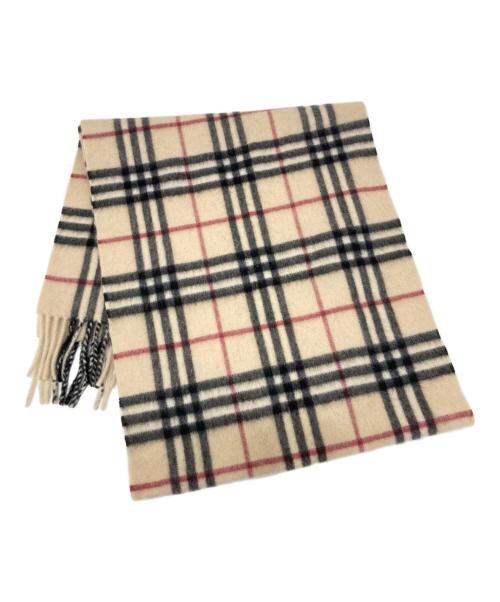 BURBERRY LONDON（バーバリーロンドン）BURBERRY LONDON (バーバリーロンドン) カシミヤストール ブラック×ベージュの古着・服飾アイテム