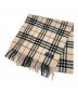 BURBERRY LONDON（バーバリーロンドン）の古着「カシミヤストール」｜ブラック×ベージュ