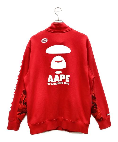Aape BY A BATHING APE（エーエイプ バイ アベイシングエイプ）Aape BY A BATHING APE (エーエイプ バイ アベイシングエイプ) ハーフジップスウェット レッド サイズ:XLサイズの古着・服飾アイテム