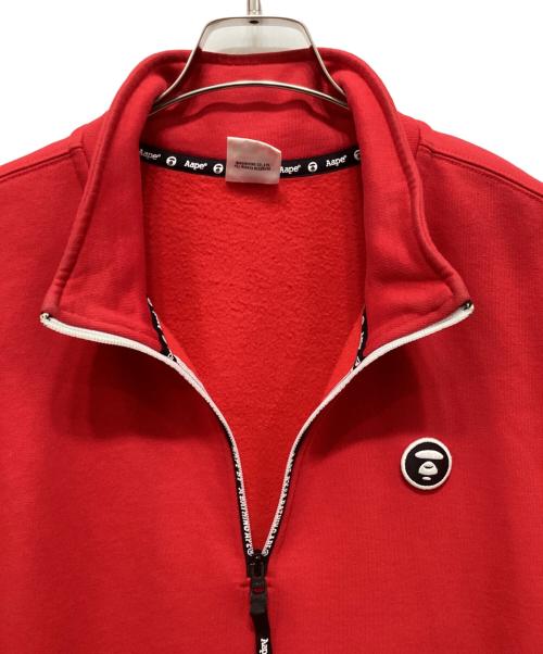 Aape BY A BATHING APE（エーエイプ バイ アベイシングエイプ）Aape BY A BATHING APE (エーエイプ バイ アベイシングエイプ) ハーフジップスウェット レッド サイズ:XLサイズの古着・服飾アイテム