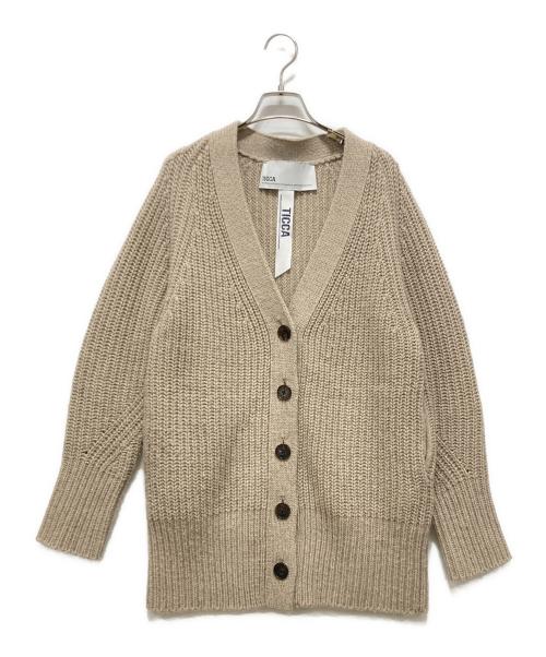 ticca（ティッカ）ticca (ティッカ) 厚手カーディガン ベージュ サイズ:Fの古着・服飾アイテム