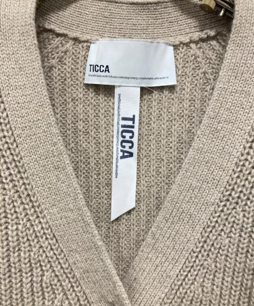 ticca（ティッカ）ticca (ティッカ) 厚手カーディガン ベージュ サイズ:Fの古着・服飾アイテム
