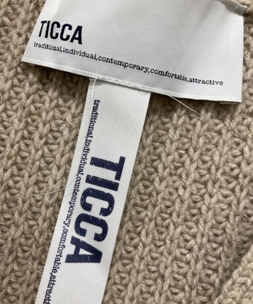 ticca（ティッカ）ticca (ティッカ) 厚手カーディガン ベージュ サイズ:Fの古着・服飾アイテム