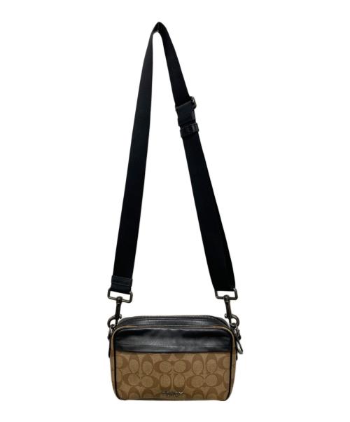 COACH（コーチ）COACH (コーチ) ショルダーバッグ ブラウン×ブラックの古着・服飾アイテム