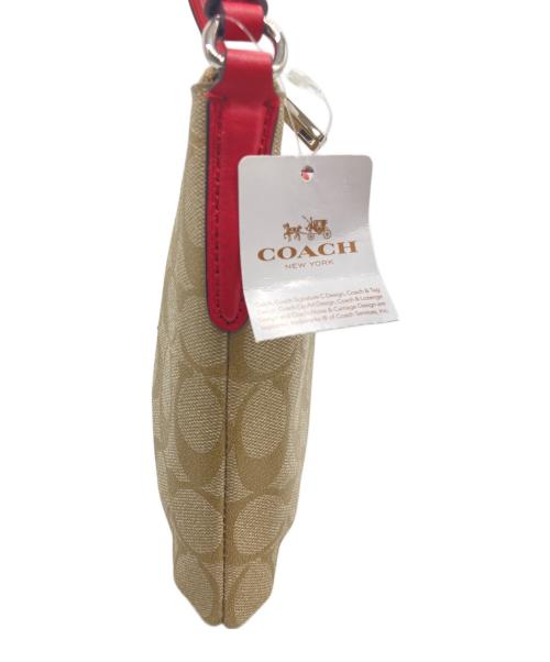 COACH（コーチ）COACH (コーチ) クロスボディショルダーバッグ ベージュ×ピンクの古着・服飾アイテム