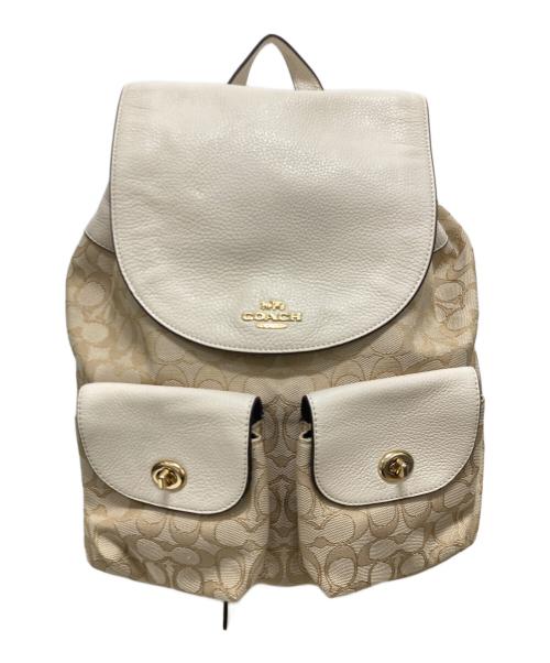 COACH（コーチ）COACH (コーチ) ビリー バックパック ホワイト×ベージュの古着・服飾アイテム
