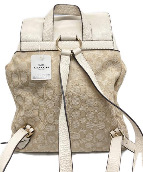 COACH（コーチ）COACH (コーチ) ビリー バックパック ホワイト×ベージュの古着・服飾アイテム