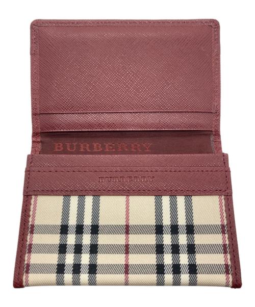 BURBERRY（バーバリー）BURBERRY (バーバリー) カードケース ベージュ×ブラウンの古着・服飾アイテム