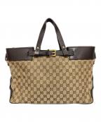 GUCCIグッチ）の古着「キャンバストートバッグ」｜ブラウン