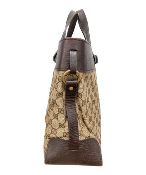 GUCCI（グッチ）GUCCI (グッチ) キャンバストートバッグ ブラウンの古着・服飾アイテム