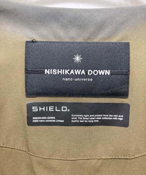 NISHIKAWA DOWN（ニシカワダウン）NISHIKAWA DOWN (ニシカワダウン) nano・universe (ナノ・ユニバース) ダウンブルゾン カーキ サイズ:Sの古着・服飾アイテム